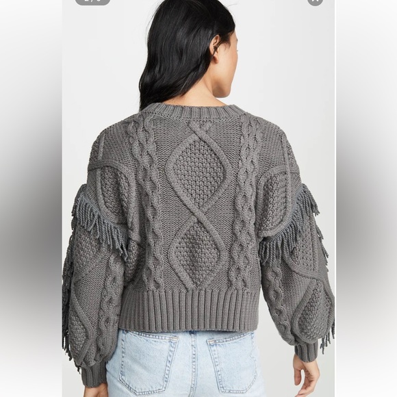 Fringe Cableknit Sweater - Picture 2 of 4